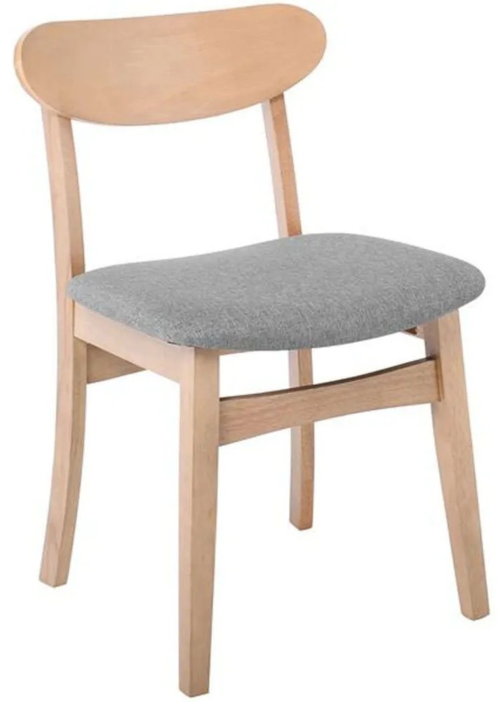 Καρέκλα Dom Ε802,3 48x51x79cm Oak-Grey Ξύλο,Ύφασμα