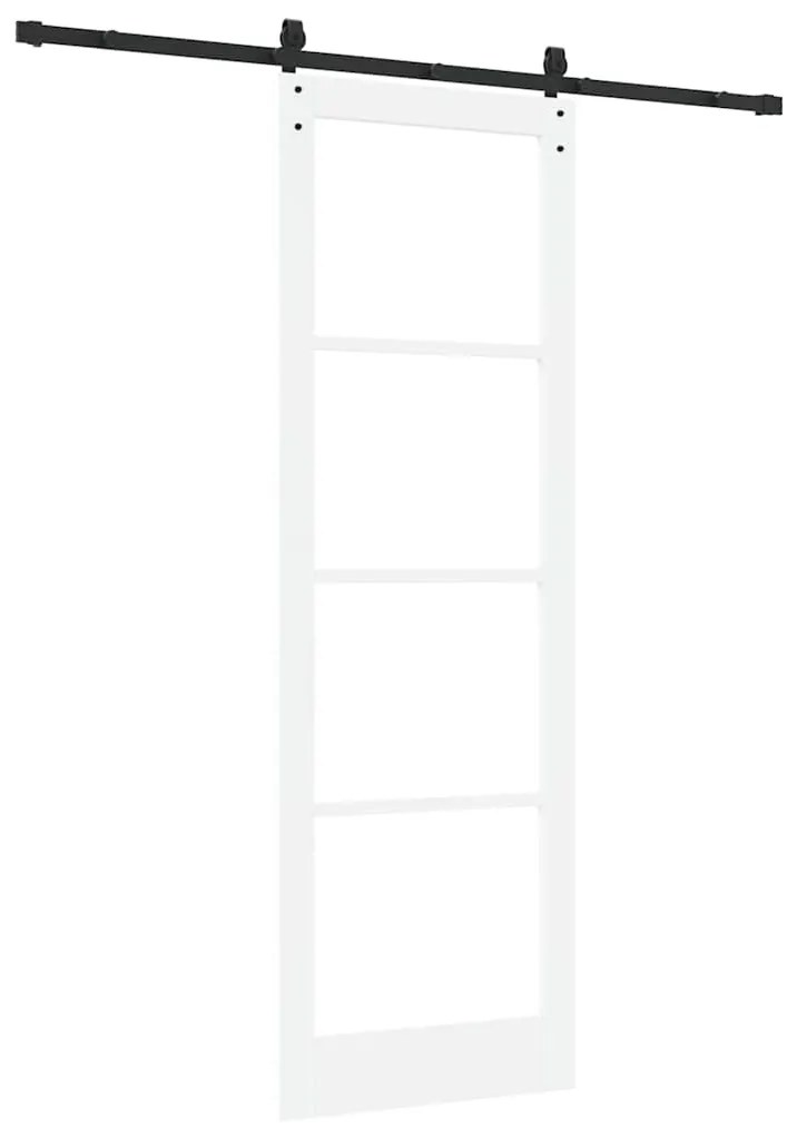 vidaXL Συρόμενη Πόρτα ORKDAL Λευκό 78 x 232 cm Μασίφ ξύλο πεύκου