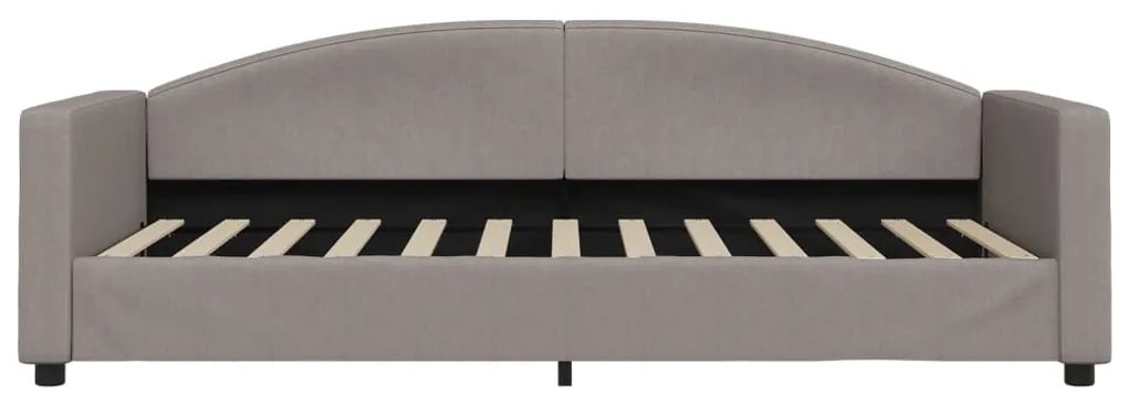 vidaXL Καναπές Κρεβάτι Συρόμενος Taupe 90x200 εκ. Ύφασμα & Συρτάρια