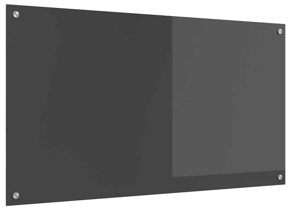 vidaXL Πλακάκι Κουζίνας Σκούρο γκρι 110x60x0,6 εκ. Σκληρυμένο Γυαλί