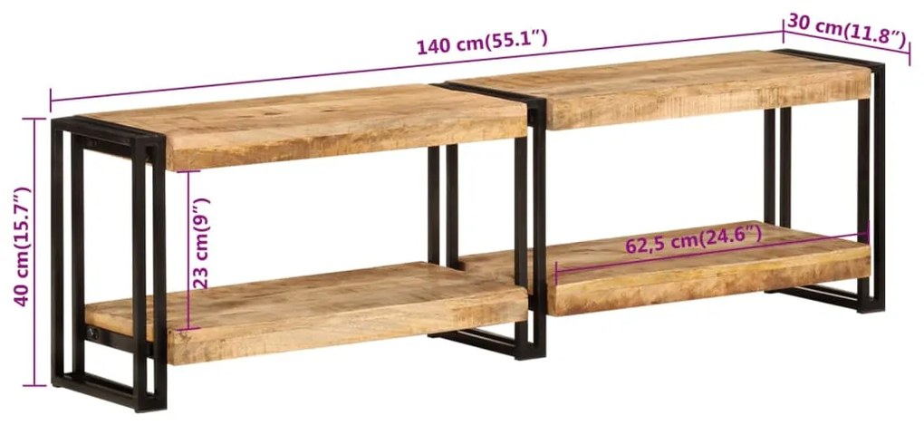 ΈΠΙΠΛΟ ΤΗΛΕΟΡΑΣΗΣ 140 X 30 X 40 ΕΚ. ΑΠΟ ΜΑΣΙΦ ΞΥΛΟ ΜΑΝΓΚΟ 356171