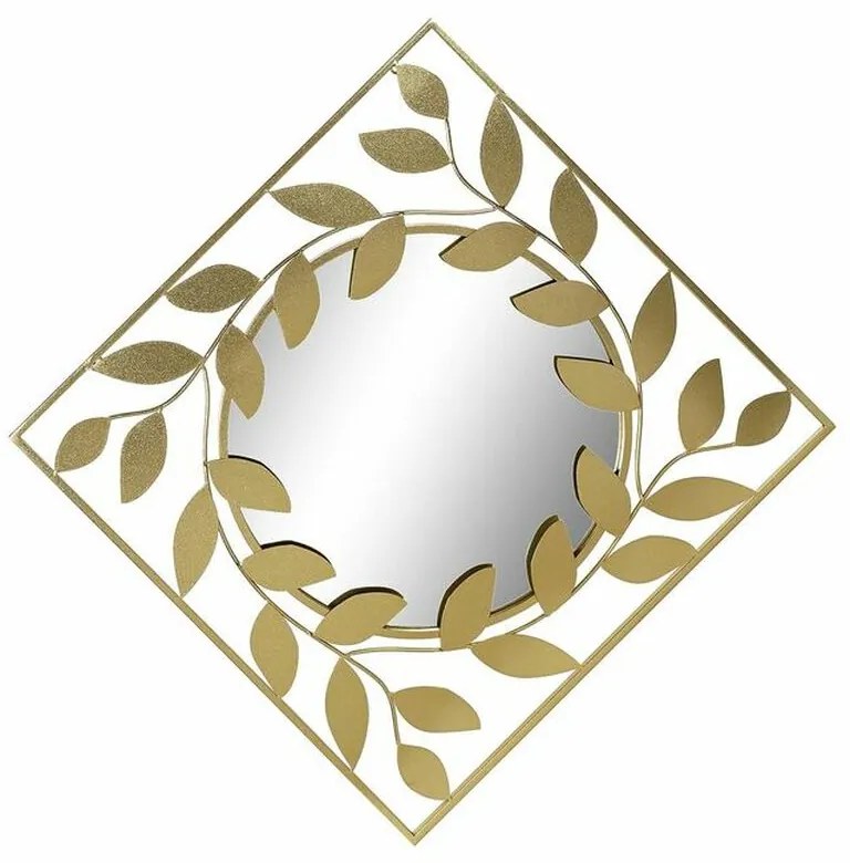 Τοίχο καθρέφτη DKD Home Decor Χρυσό Laurel 120 x 2,5 x 120 cm (120 Τεμάχια)