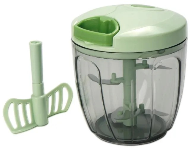 Χειροκίνητος πολυκόφτης με σχοινί Rosberg R51215B, 900 ml, 2 λεπίδες, Πράσινο/διάφανο