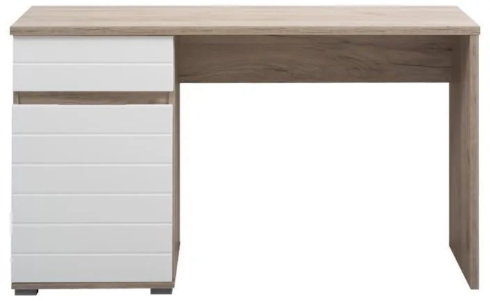 Γραφείο Elan Γκρί Δρύς - Λευκή Λάκα 130x50x75,5 εκ. 130x50x75.5 εκ.