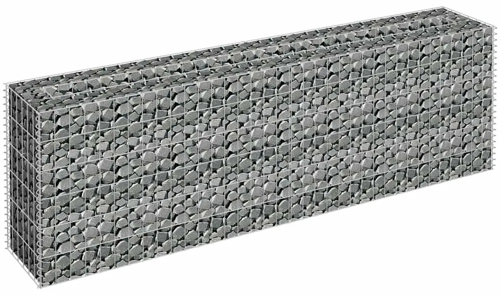 vidaXL Συρματοκιβώτιο-Γλάστρα Υπερυψωμένη 180x30x60 εκ. Γαλβ. Χάλυβας