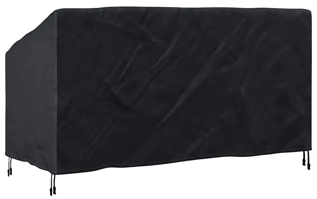 vidaXL Κάλυμμα Παγκάκι Κήπου Μαύρο 175 x 85 x 65 / 94 εκ Ύφασμα 420D