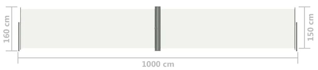 Σκίαστρο Πλαϊνό Συρόμενο Κρεμ 160 x 1000 εκ. - Κρεμ