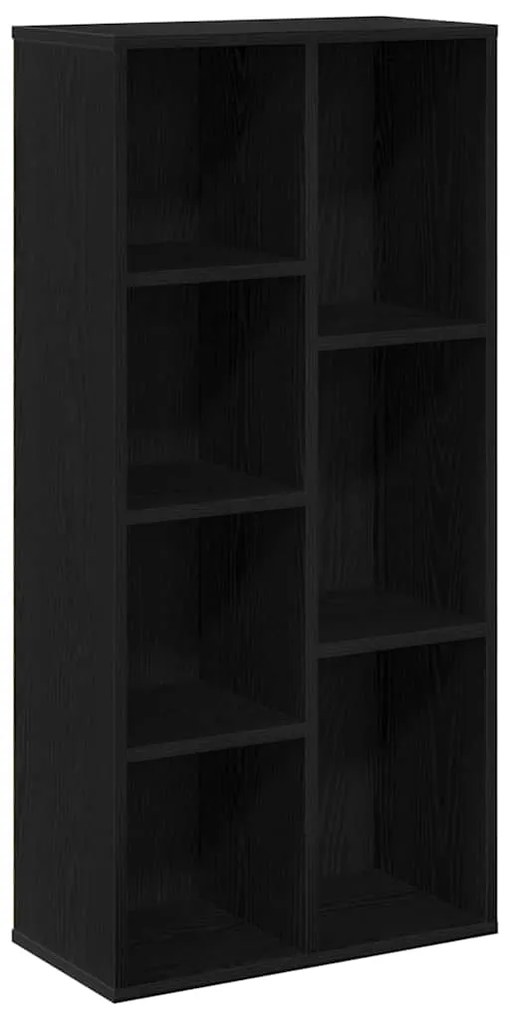 vidaXL Βιβλιοθήκη Μαύρη δρυς 50 x 25 x 105 εκ. Επεξεργασμένο ξύλο