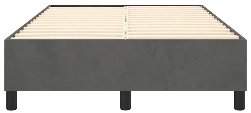 Πλαίσιο Κρεβατιού Boxspring Σκούρο Γκρι 120x200 εκ. Βελούδινο - Γκρι