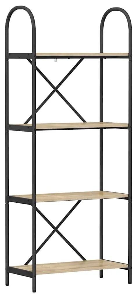 vidaXL Ράφι Βιβλίων Sonoma Δρυς 60 x 30 x 146 εκ Επεξεργασμένο ξύλο
