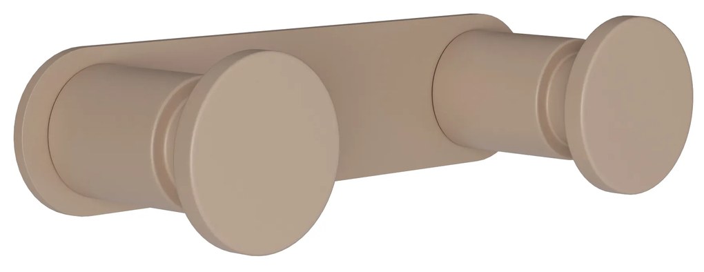 Κρεμάστρα Τοίχου 2 Θέσεων Ανοξείδωτη Matt Beige Pam &amp; Co 12x3,5x2,5εκ. 70-103