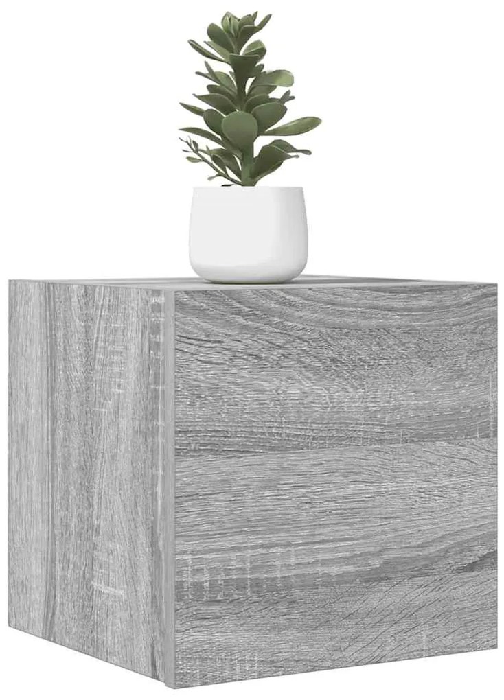 vidaXL Έπιπλο Τηλεόρασης Επιτοίχιο Γκρι Sonoma 30,5 x 30 x 30 εκ.