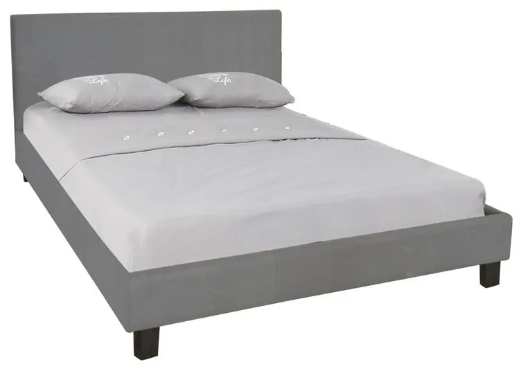 WILTON Κρεβάτι Διπλό για Στρώμα 140x190cm, Ύφασμα Γκρι  149x203x89cm Ε8031,F2