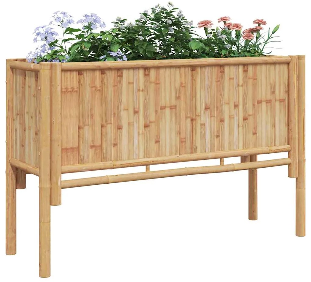 vidaXL Υπερυψωμένη Ζαρντινιέρα Καφέ 110 x 35 x 70 εκ. Μπαμπού