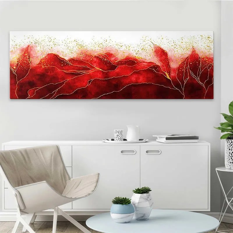 Πίνακας σε καμβά Red Passion Megapap ψηφιακής εκτύπωσης 120x40x3εκ. - GP033-0037 - GP033-0037