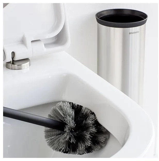 Βούρτσα τουαλέτας Brabantia Profile 90300284, 43 cm, Πλήρως επικαλυμμένη βούρτσα, Επιτοίχια τοποθέτηση, Inox