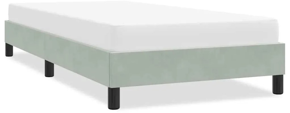 vidaXL Πλαίσιο κρεβατιού χωρίς στρώμα ανοιχτό γκρι 80x210 cm Velvet