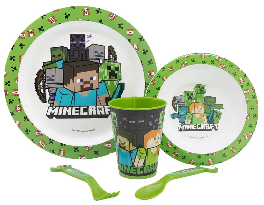 Παιδικό Σετ Φαγητού 5τμχ Stor Minecraft 2023