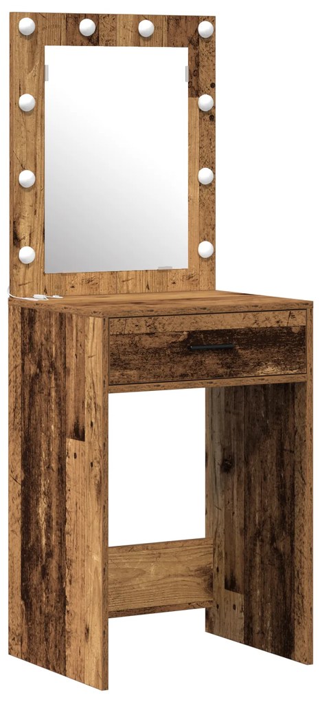 vidaXL Τραπέζι περιποίησης με συρτάρι 3 pcs Καφέ 50 x 41 x 135 εκ