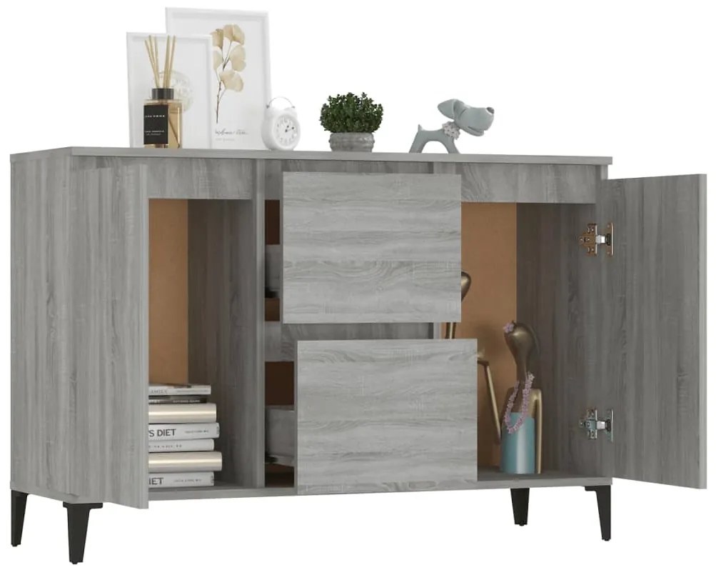 vidaXL Μπουφές Γκρι Sonoma 102 x 35 x 70 εκ. από Επεξεργασμένο Ξύλο