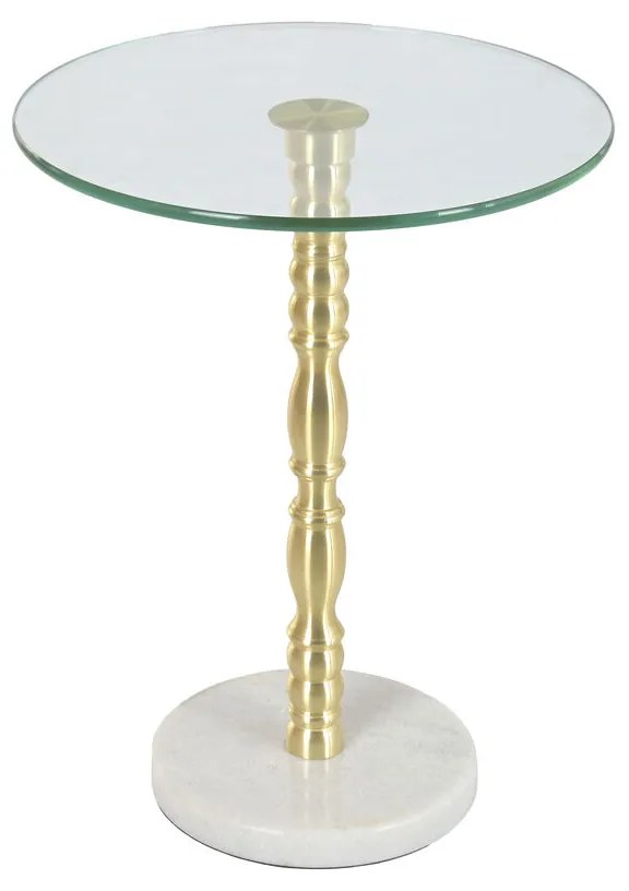 Βοηθητικό Τραπέζι Home ESPRIT Λευκό Χρυσό 41 x 41 x 53 cm