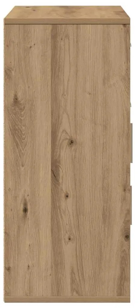 vidaXL Πλαϊνό γραφείο artisan δρυς 60 x 31 x 70 εκ Επεξεργασμένο ξύλο