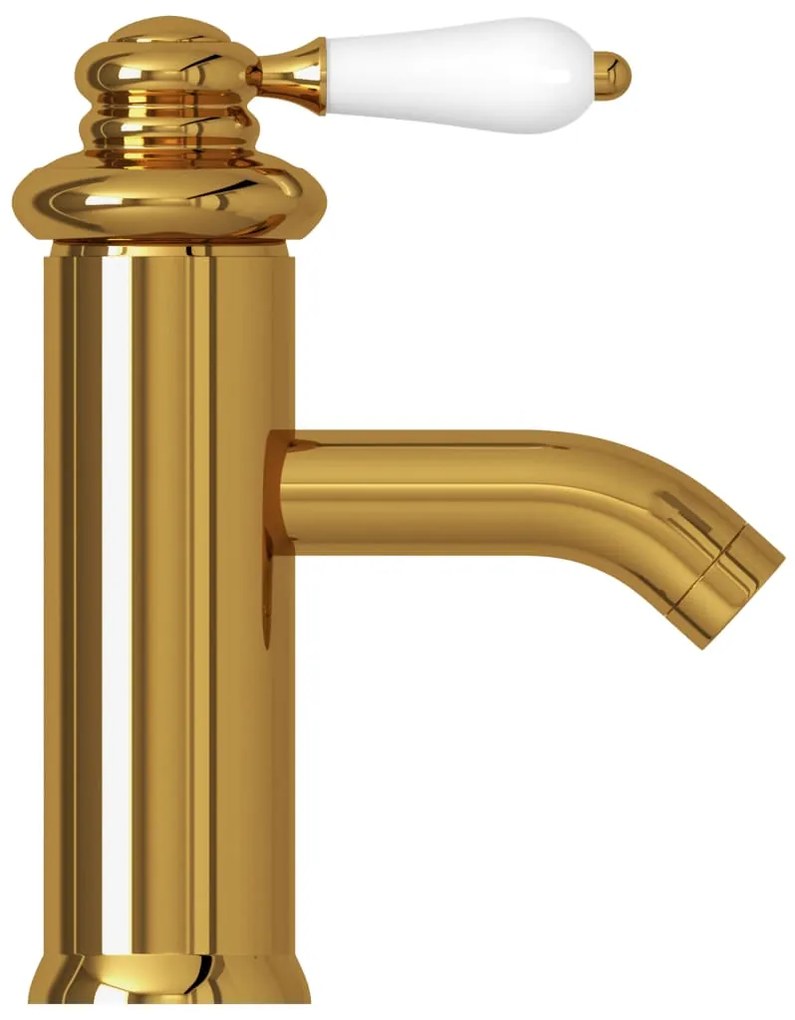 vidaXL Μπαταρία Νιπτήρα Μπάνιου Χρυσή 130 x 180 χιλ.