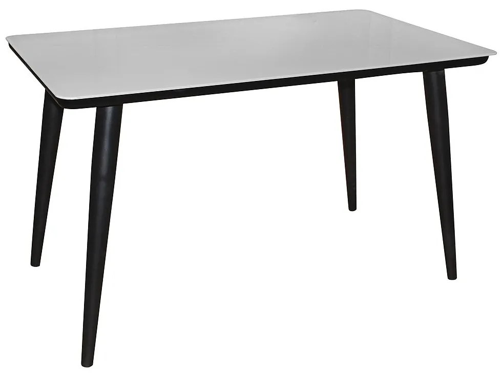 Τραπέζι UNION Μαύρο/Λευκό Μέταλλο/Γυαλί 130x80x75cm