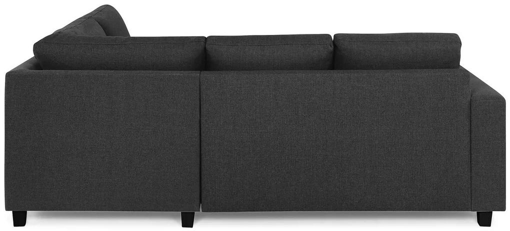 Γωνιακός Καναπές Scandinavian Choice C180, Μαύρο, Ανθρακί, 227x199x86cm, Πόδια: Πλαστική ύλη | Epipla1.gr