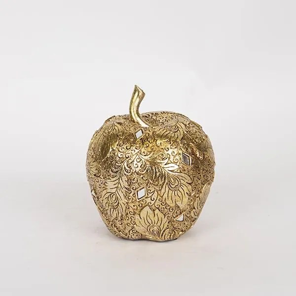 Διακοσμητικό Μήλο Polyresin Χρυσό 14,5x14x16,5εκ. ESTHETI 752-28528