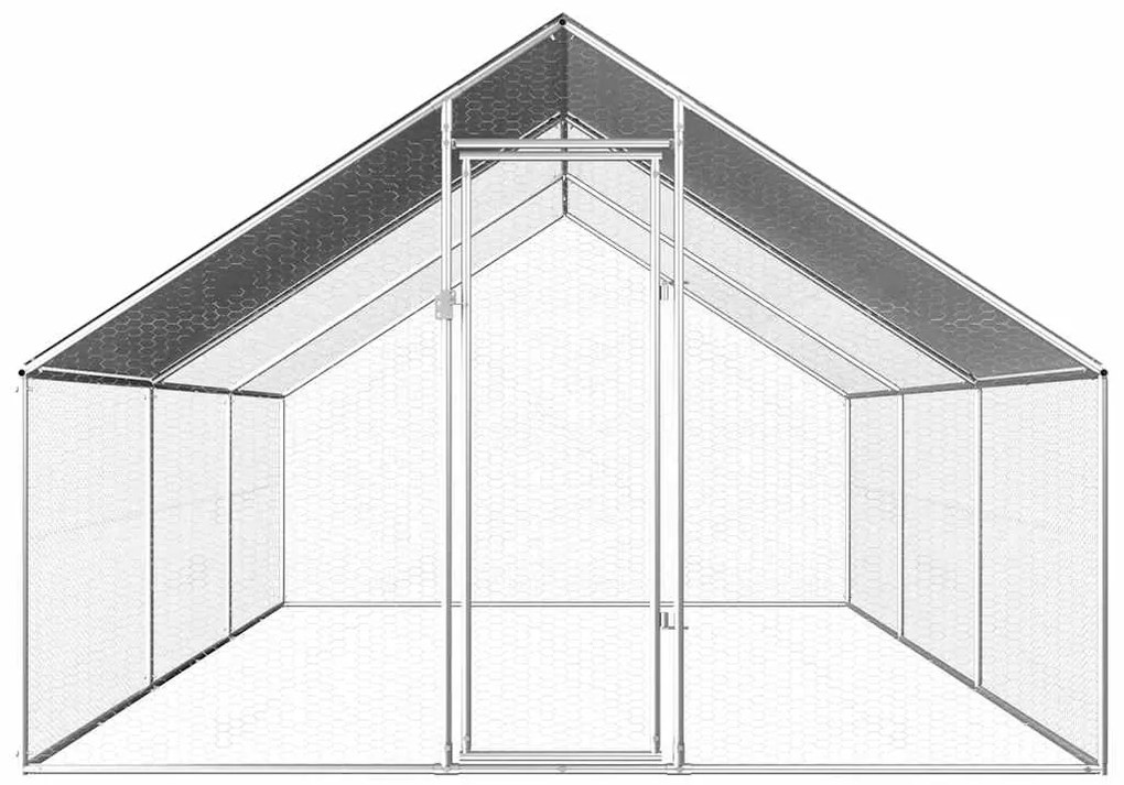 vidaXL Κοτέτσι - Κλουβί Εξωτ.Χώρου 2,75x6x1,92 μ. από Γαλβανισμένο Χάλυβα