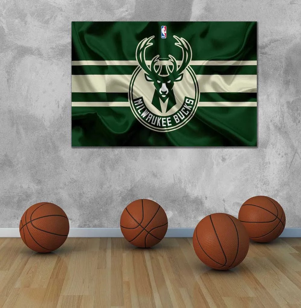 Πίνακας σε καμβά NBA Milwaukee Bucks KNV888 65cm x 95cm