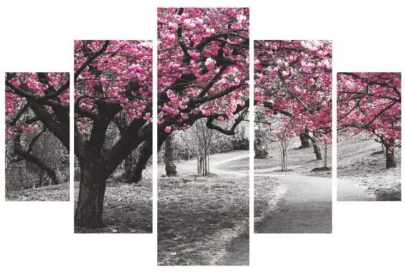 ΠΙΝΑΚΑΣ ΠΕΝΤΑΠΤΥΧΟ MDF BLOOMING TREE 82Χ56x3  HM7207.04