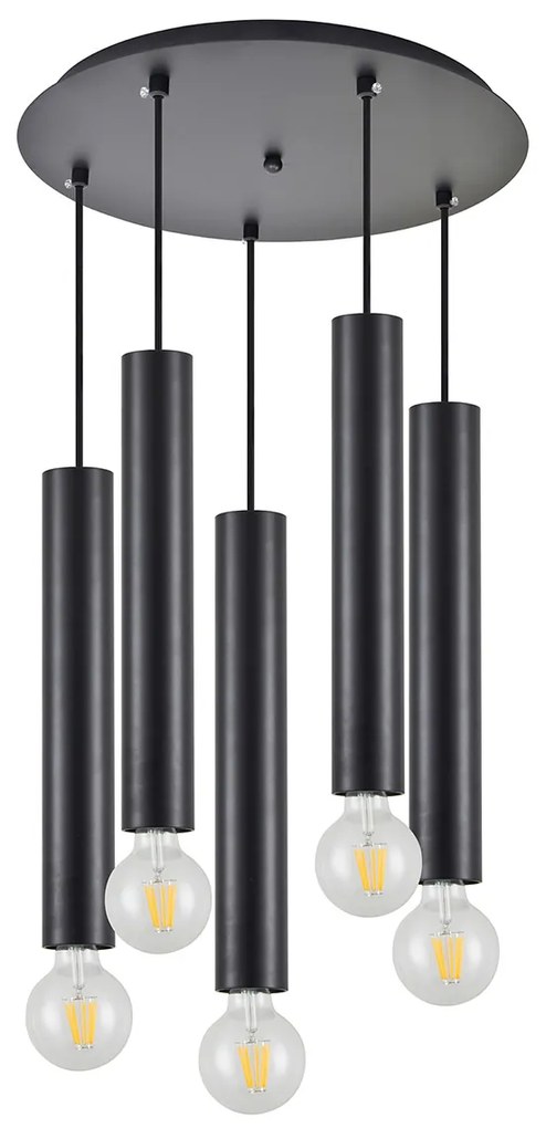 Φωτιστικό Οροφής Πολύφωτο Homelighting Adept Tube 77-8673 Black