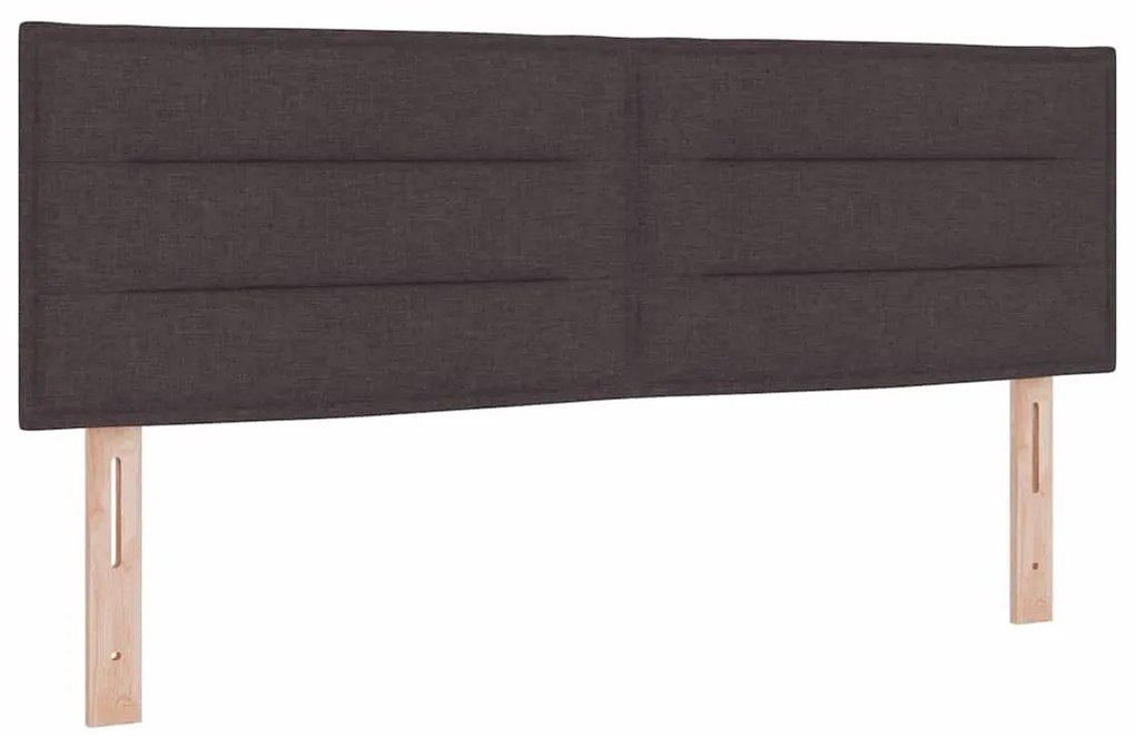 vidaXL Κρεβάτι box spring με στρώμα με στρώμα Σκούρο καφέ Σκούρο καφέ