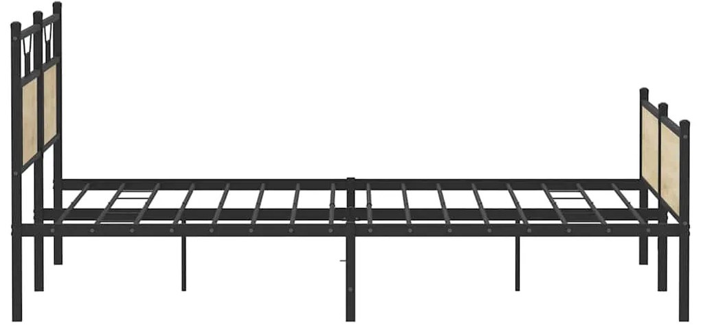 vidaXL Σκελετός Κρεβ. Χωρίς Στρώμα Sonoma Δρυς 160x200 εκ. Μεταλλικό