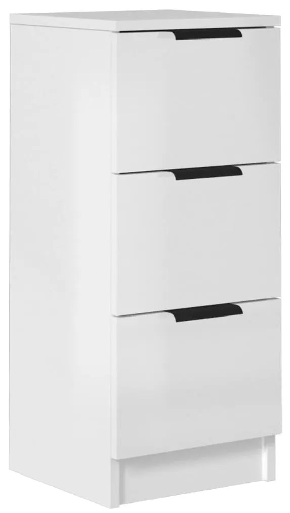 vidaXL Ντουλάπια Γυαλ. Λευκό 30x30x70 εκ. Επεξεργασμένο Ξύλο