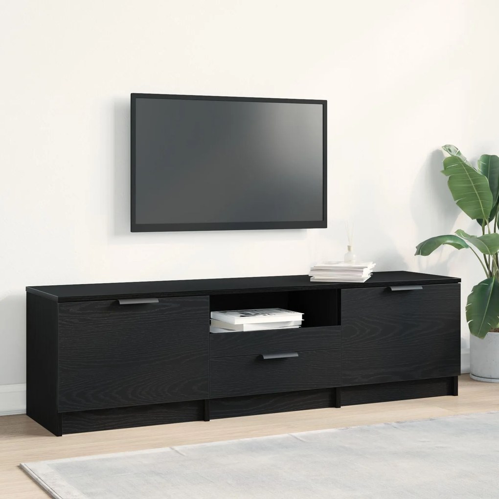 vidaXL Ντουλάπι τηλεόρασης - Μαύρη δρυς - 140x35x40 εκ. - Φτιαγμένο από επεξεργασμένο ξύλο