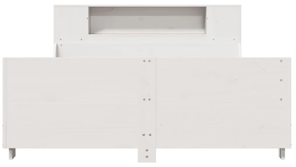 vidaXL Σκελετός Κρεβ. Χωρίς Στρώμα Λευκό 140x200 εκ Μασίφ Πεύκο