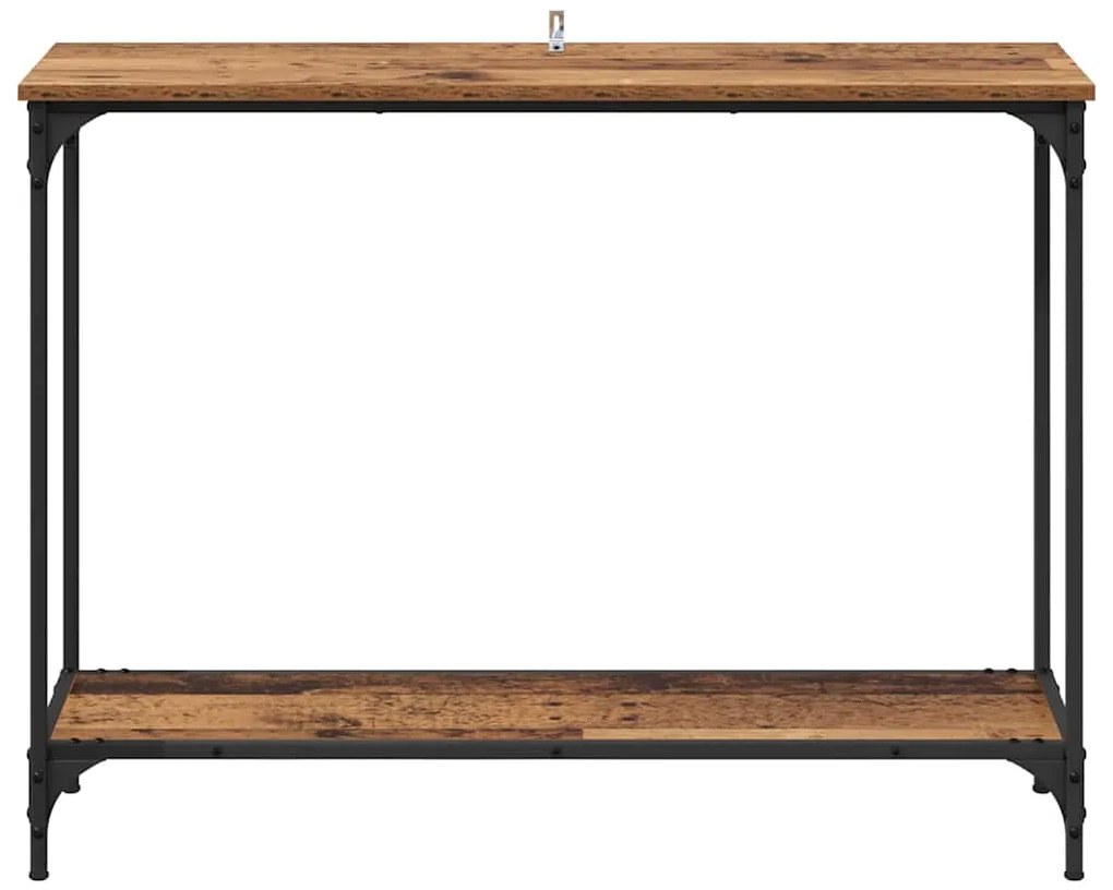 vidaXL Τραπέζι κονσόλας με ράφι Παλαιό ξύλο 101 x 30.5 x 75 εκ