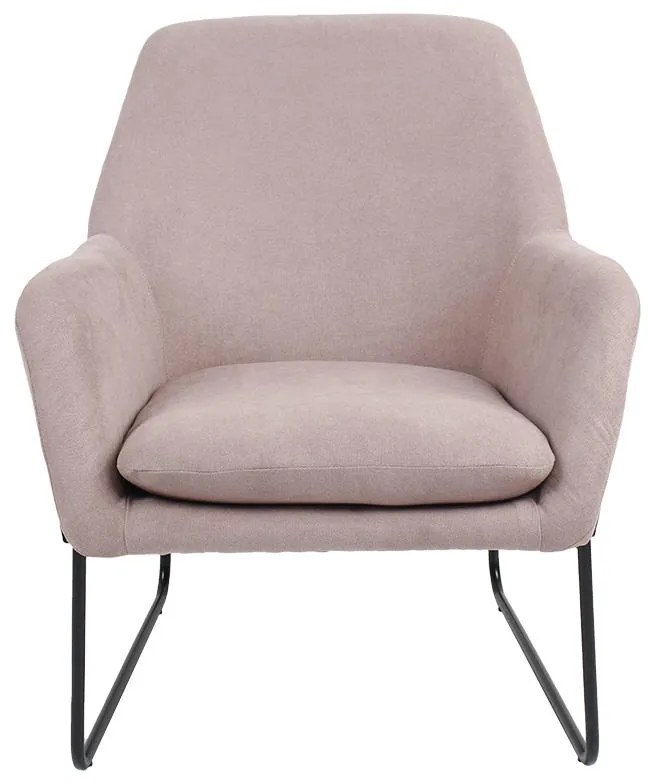 Πολυθρόνα Indelible ύφασμα ροζ-μαύρο 76x67x81εκ 76x67x81 εκ.