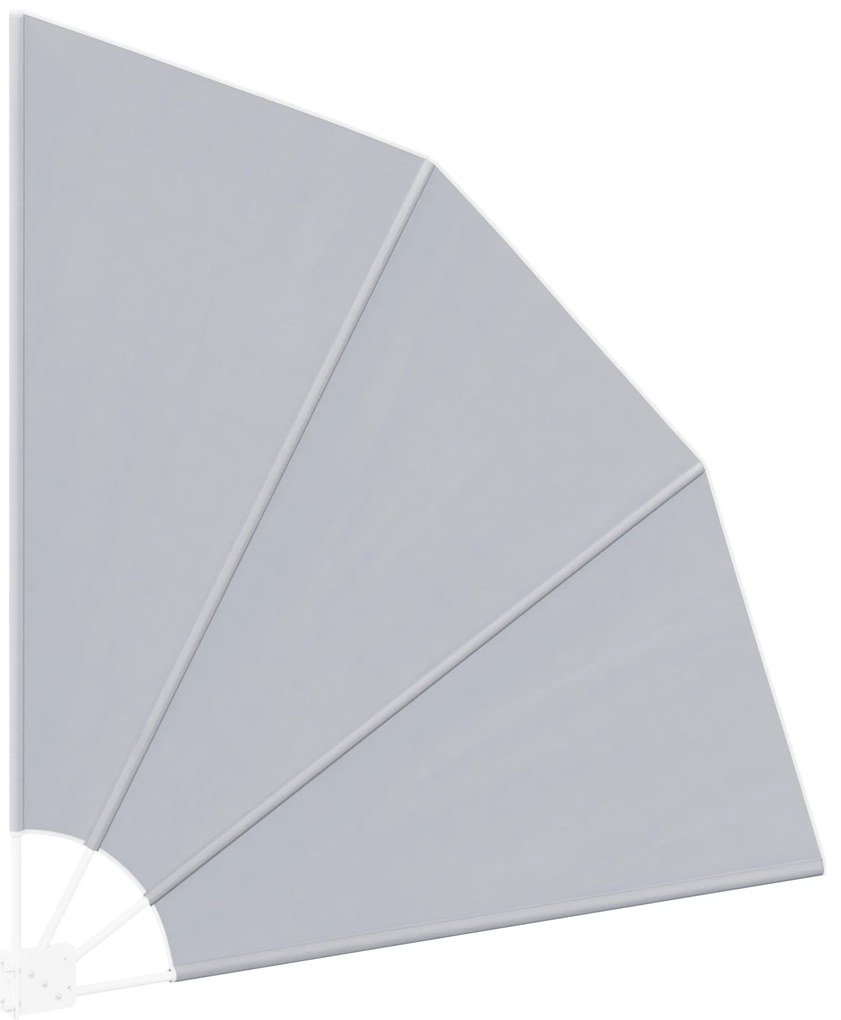 vidaXL Αδιάφανο σκίαστρο μπαλκονιού Γκρι 160 x 160 cm ύφασμα