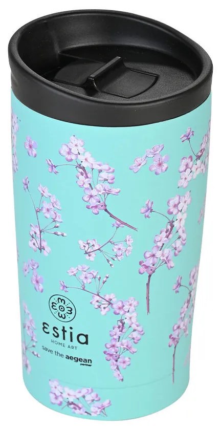 ESTIA ΘΕΡΜΟΣ TRAVEL MUG SAVE THE AEGEAN 350ml BLOSSOM GREEN