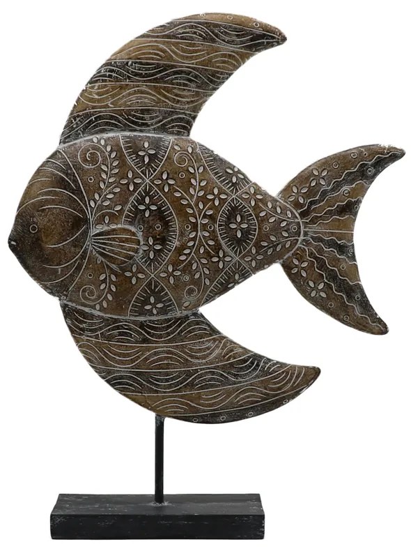 GOURAMI DECO ΨΑΡΙ POLYRESIN ΚΑΦΕ 26,1x6xH33cm - 018004