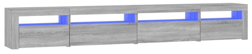 vidaXL Έπιπλο Τηλεόρασης με LED Γκρι Sonoma 270x35x40 εκ.