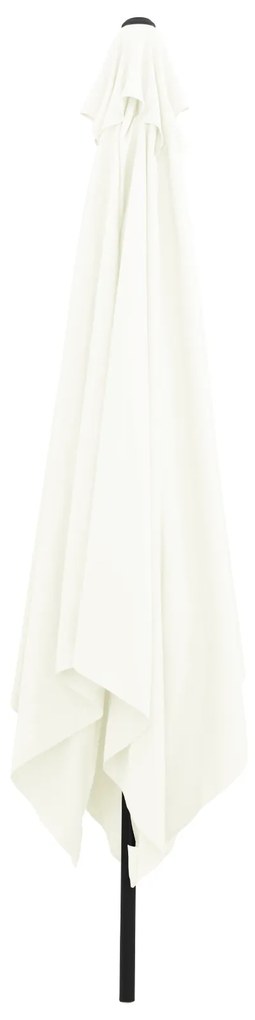 vidaXL Τετράγωνο Κήπος Παράσολα 295x245 cm Σαμπανί Λευκό