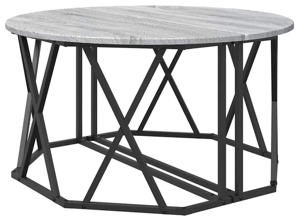 vidaXL Τραπεζάκι σαλονιού Γκρι sonoma 80 x 80 x 42 cm