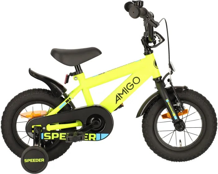Speeder 12 Inch Boys Coaster Brake YellowBlackAMIGO