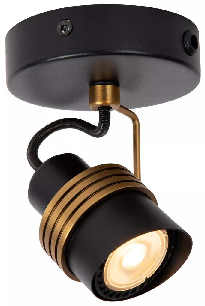 Φωτιστικό Οροφής Lucide 34944-01-30 TUNDRAN Μαύρο Ματ (Black Mat)|Χρυσό Χρώμα (Gold Coloured)