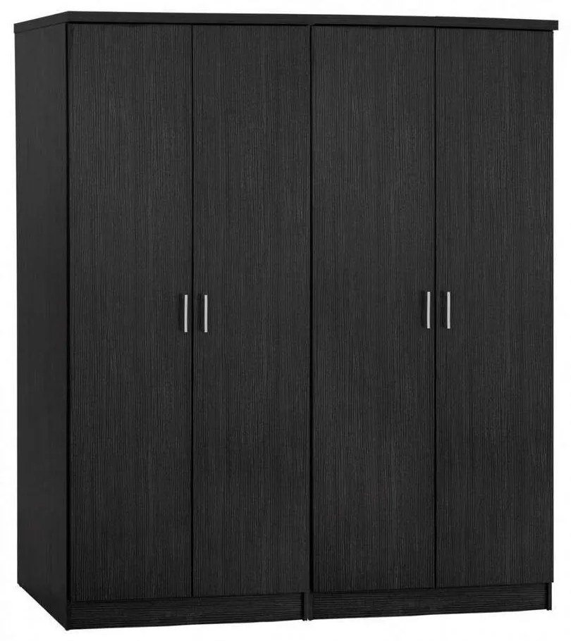 Ντουλάπα Τετράφυλλη HM11350.01 160x42x181cm Zebrano Four Door Μελαμίνη